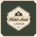 logo for hotel amit lodge
